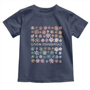Autism Awareness Toddler T Shirt Think Differently Neurodiversity Sped Teacher TS10 Navy Print Your Wear