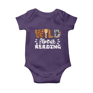 Wild About Reading Baby Onesie Cute Animal Print Reading Lover Kids Teachers TS10 Purple Print Your Wear