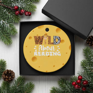 Wild About Reading Ceramic Ornament Cute Animal Print Reading Lover Kids Teachers TS10 1pc Yellow Cheese Print Your Wear