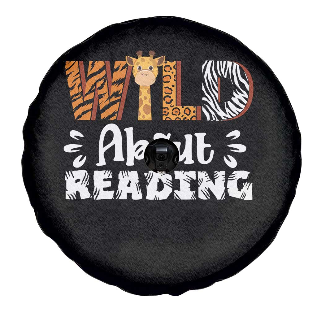 Wild About Reading Spare Tire Cover Cute Animal Print Reading Lover Kids Teachers TS10 Print Your Wear