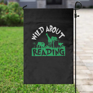 Wild About Reading Garden Flag Cute Safari Animal Reading Shirt Preschool Kindergarten TS10 Print Your Wear