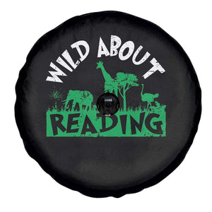 Wild About Reading Spare Tire Cover Cute Safari Animal Reading Shirt Preschool Kindergarten TS10 Print Your Wear