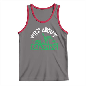 Wild About Reading Tank Top Cute Safari Animal Reading Shirt Preschool Kindergarten TS10 Deep Heather Red Print Your Wear