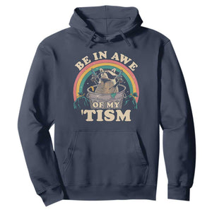 Autism Funny Be In Awe Of My 'Tism Meme Autistic Raccoon Hoodie TS10 Navy Print Your Wear