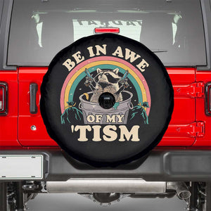 Autism Funny Be In Awe Of My 'Tism Meme Autistic Raccoon Spare Tire Cover TS10 Black Print Your Wear