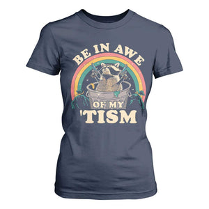 Autism Funny Be In Awe Of My 'Tism Meme Autistic Raccoon T Shirt For Women TS10 Navy Print Your Wear