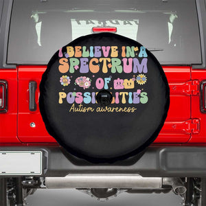 I Believe In A Spectrum Of Possibilities Autism awareness Spare Tire Cover Neurodiversity SPED Teacher Gift TS10 Black Print Your Wear