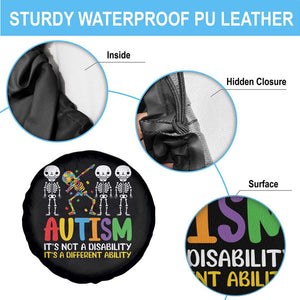 Autism Awareness Spare Tire Cover Skeleton Dabbing Autistic Kids TS10 Print Your Wear