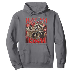 Autism Funny Hoodie Rizz Em With The Tism Meme Autistic Racoon TS10 Charcoal Print Your Wear