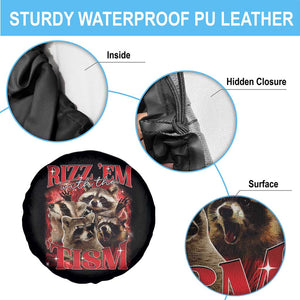 Autism Funny Spare Tire Cover Rizz Em With The Tism Meme Autistic Racoon TS10 Print Your Wear