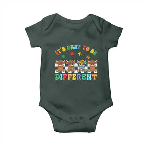 Its Okay To Be Different Autism Awareness Baby Onesie Autistic Cow Positivity Vibe TS10 Print Your Wear