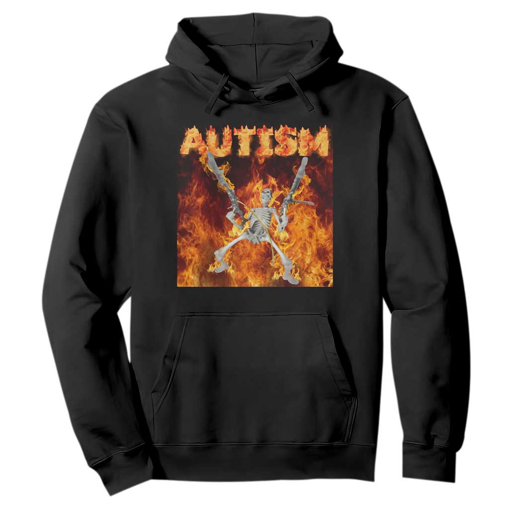 Autism Skeleton Meme Hoodie TS10 Black Print Your Wear
