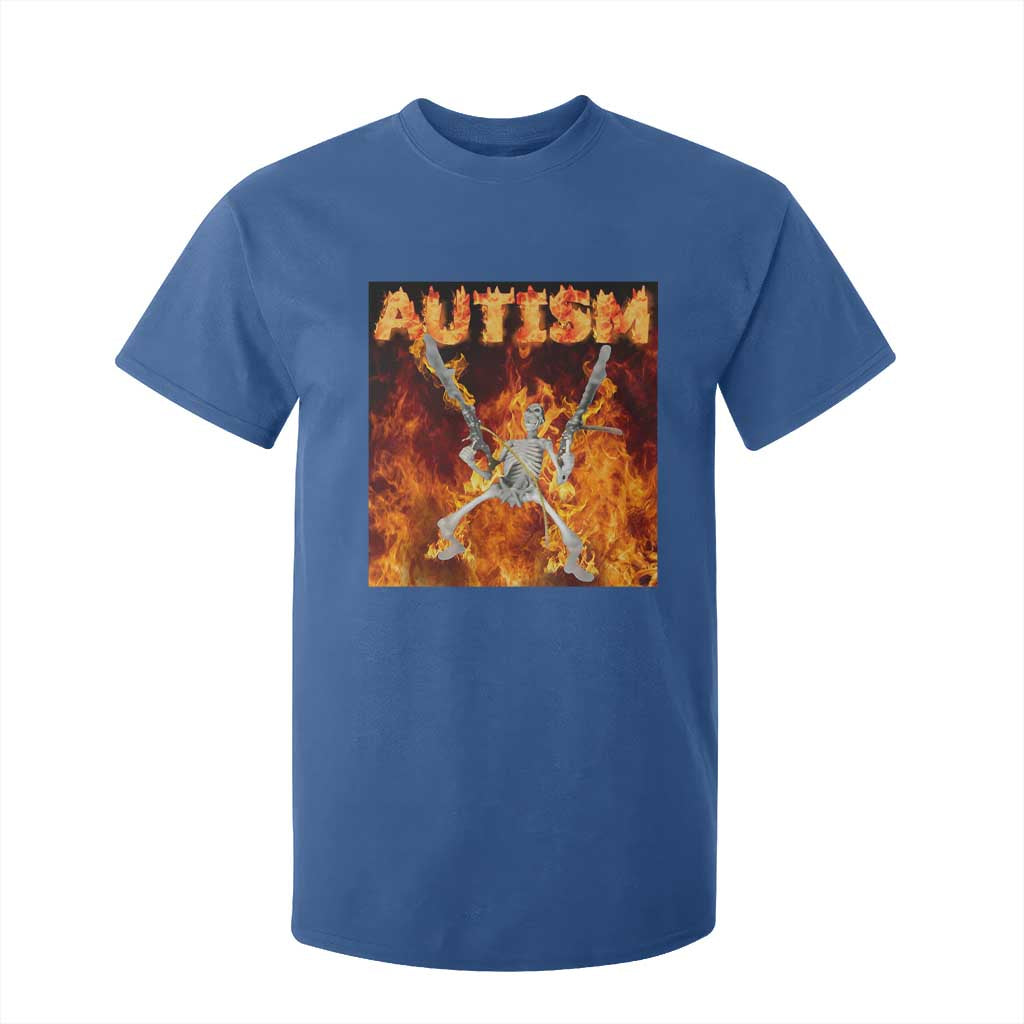 Autism Skeleton Meme T Shirt For Kid TS10 Royal Blue Print Your Wear