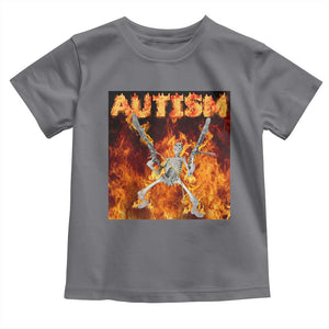 Autism Skeleton Meme Toddler T Shirt TS10 Charcoal Print Your Wear