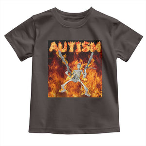 Autism Skeleton Meme Toddler T Shirt TS10 Dark Chocolate Print Your Wear