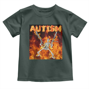 Autism Skeleton Meme Toddler T Shirt TS10 Dark Forest Green Print Your Wear