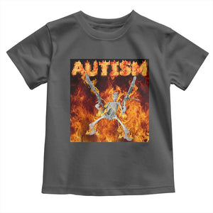 Autism Skeleton Meme Toddler T Shirt TS10 Dark Heather Print Your Wear