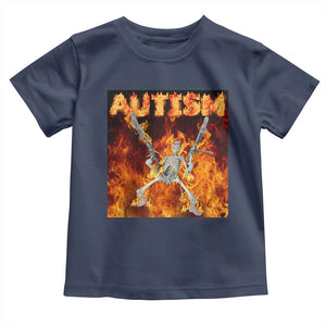 Autism Skeleton Meme Toddler T Shirt TS10 Navy Print Your Wear