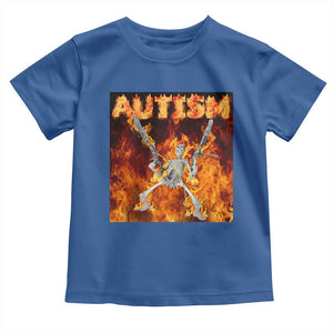 Autism Skeleton Meme Toddler T Shirt TS10 Royal Blue Print Your Wear