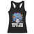 Autism Skeleton Meme Racerback Tank Top Rizz Em With The Tism Meme Autistic Drummer TS10 Black Print Your Wear