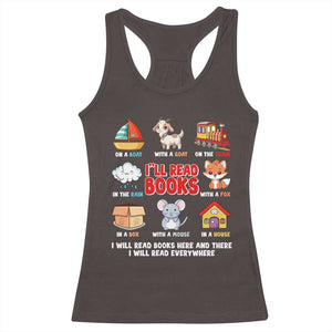 I Will Read Books On A Boat & Everywhere Reading Gifts Racerback Tank Top TS10 Dark Chocolate Print Your Wear