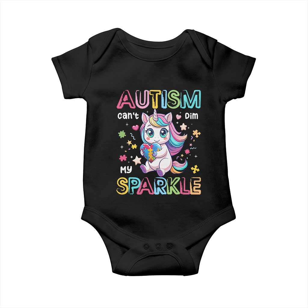 Autism Awareness Unicorn Baby Onesie For Autism Mom Girls TS10 Black Print Your Wear