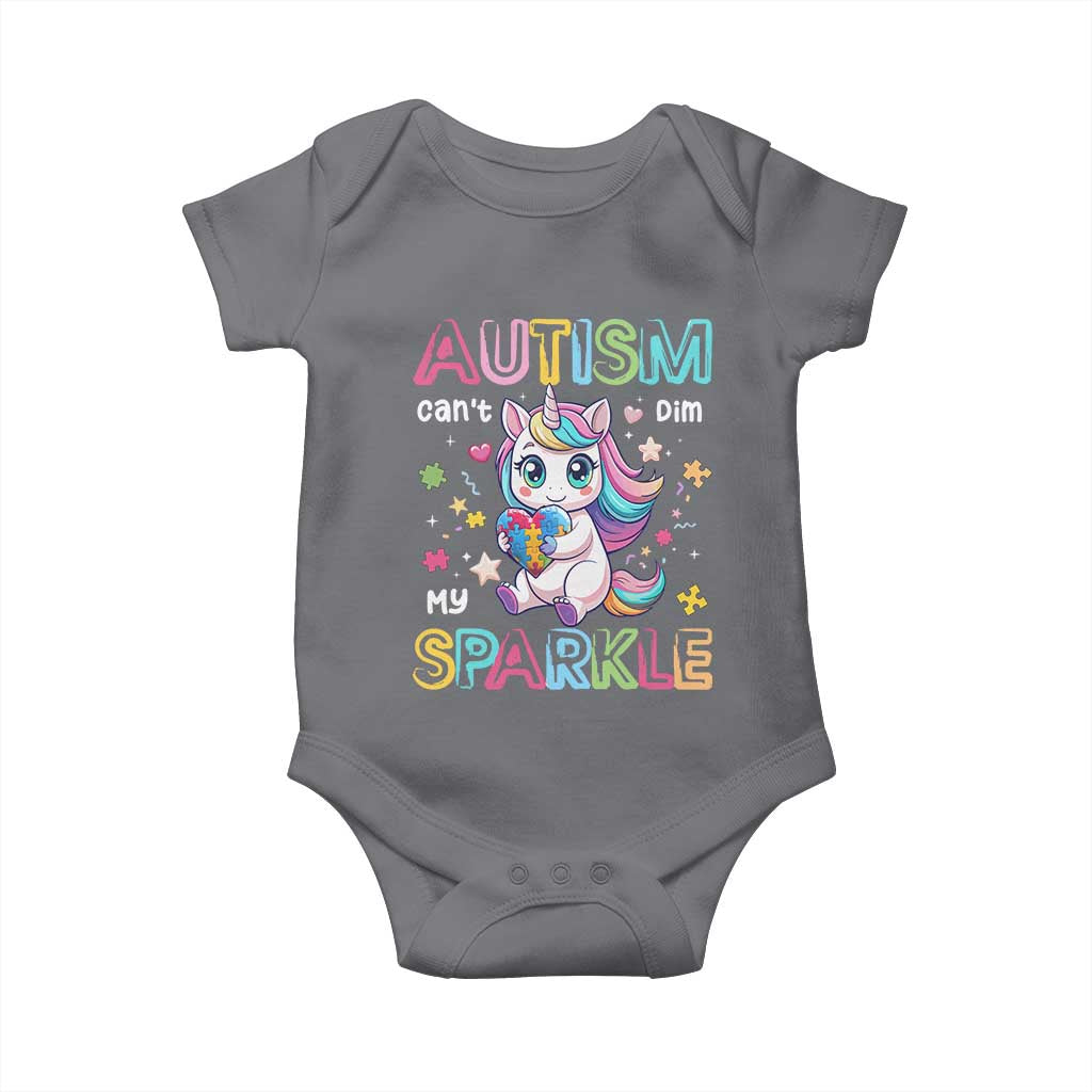 Autism Awareness Unicorn Baby Onesie For Autism Mom Girls TS10 Charcoal Print Your Wear