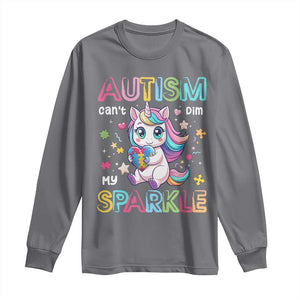 Autism Awareness Unicorn Long Sleeve Shirt For Autism Mom Girls TS10 Charcoal Print Your Wear