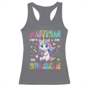 Autism Awareness Unicorn Racerback Tank Top For Autism Mom Girls TS10 Charcoal Print Your Wear