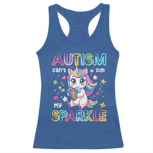 Autism Awareness Unicorn Racerback Tank Top For Autism Mom Girls TS10 Royal Blue Print Your Wear