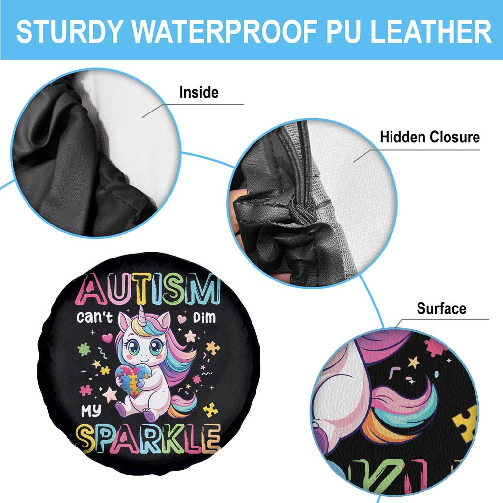 Autism Awareness Unicorn Spare Tire Cover For Autism Mom Girls TS10 Print Your Wear