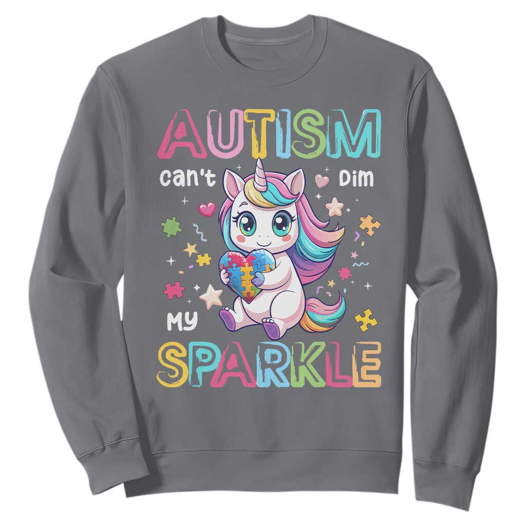 Autism Awareness Unicorn Sweatshirt For Autism Mom Girls TS10 Charcoal Print Your Wear