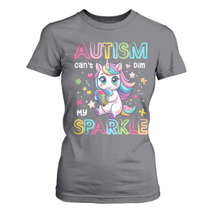 Autism Awareness Unicorn T Shirt For Women For Autism Mom Girls TS10 Charcoal Print Your Wear