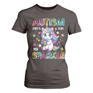Autism Awareness Unicorn T Shirt For Women For Autism Mom Girls TS10 Dark Chocolate Print Your Wear