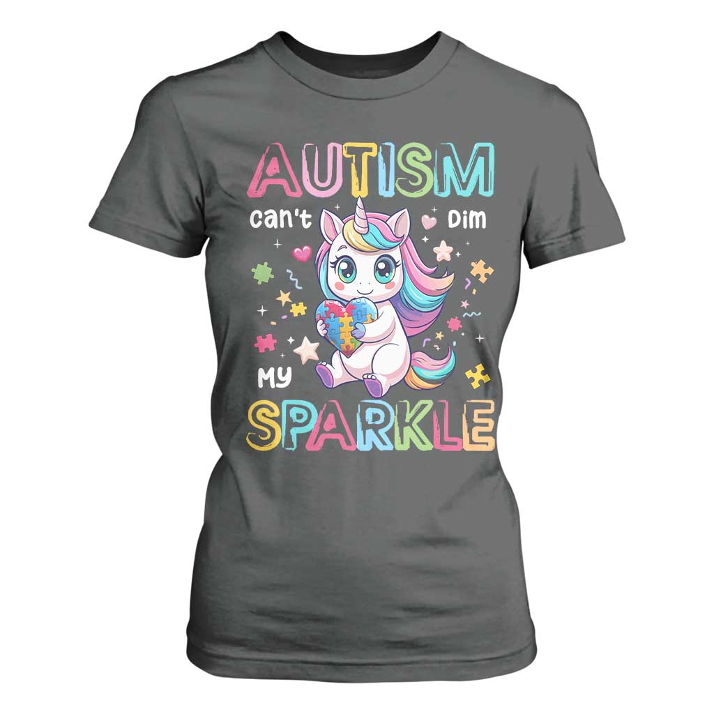 Autism Awareness Unicorn T Shirt For Women For Autism Mom Girls TS10 Dark Heather Print Your Wear