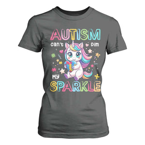 Autism Awareness Unicorn T Shirt For Women For Autism Mom Girls TS10 Dark Heather Print Your Wear