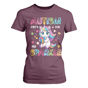 Autism Awareness Unicorn T Shirt For Women For Autism Mom Girls TS10 Maroon Print Your Wear