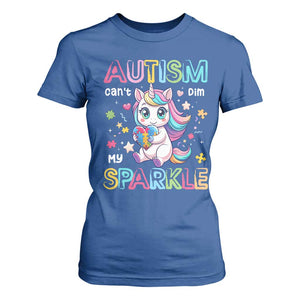Autism Awareness Unicorn T Shirt For Women For Autism Mom Girls TS10 Royal Blue Print Your Wear