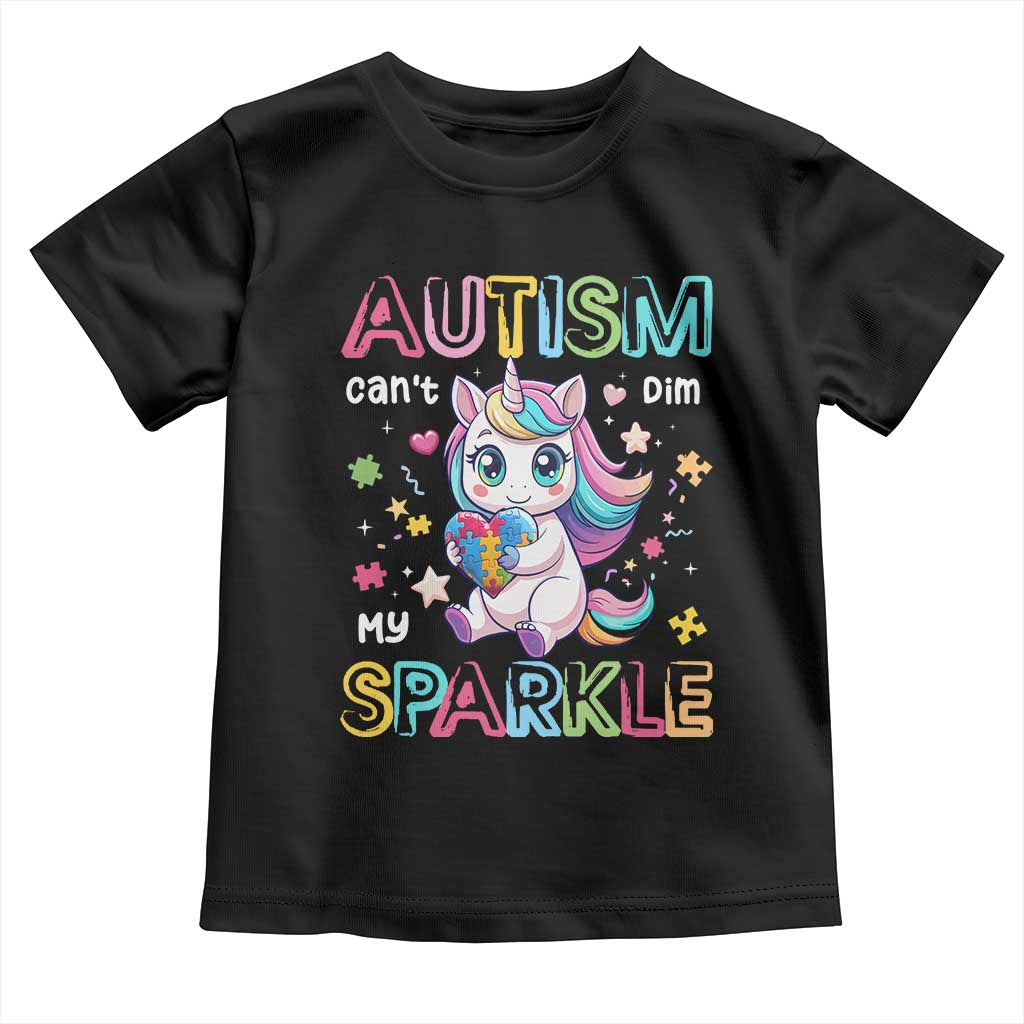 Autism Awareness Unicorn Toddler T Shirt For Autism Mom Girls TS10 Black Print Your Wear