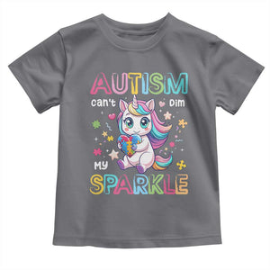Autism Awareness Unicorn Toddler T Shirt For Autism Mom Girls TS10 Charcoal Print Your Wear