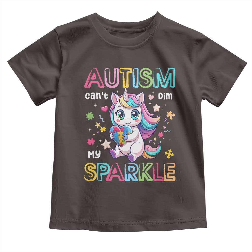 Autism Awareness Unicorn Toddler T Shirt For Autism Mom Girls TS10 Dark Chocolate Print Your Wear