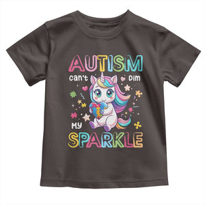 Autism Awareness Unicorn Toddler T Shirt For Autism Mom Girls TS10 Dark Chocolate Print Your Wear