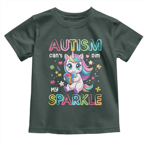 Autism Awareness Unicorn Toddler T Shirt For Autism Mom Girls TS10 Dark Forest Green Print Your Wear