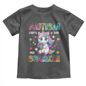 Autism Awareness Unicorn Toddler T Shirt For Autism Mom Girls TS10 Dark Heather Print Your Wear