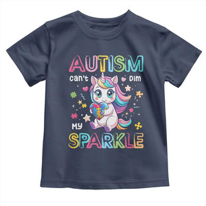 Autism Awareness Unicorn Toddler T Shirt For Autism Mom Girls TS10 Navy Print Your Wear