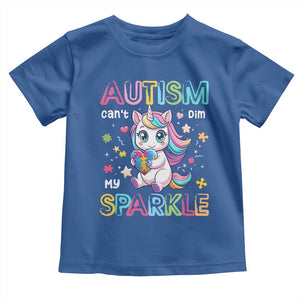 Autism Awareness Unicorn Toddler T Shirt For Autism Mom Girls TS10 Royal Blue Print Your Wear