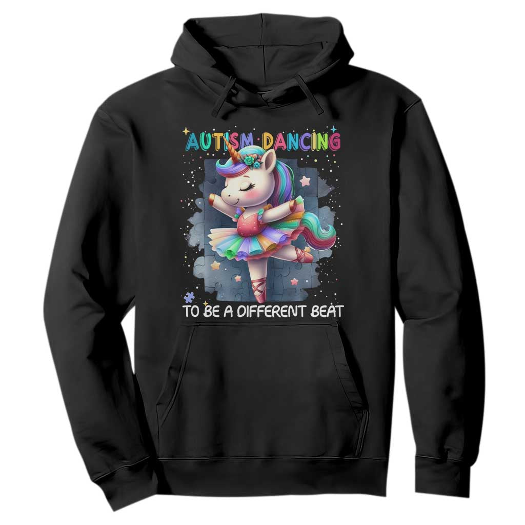 Autism Awareness Unicorn Hoodie Ballet Dancing To A Different Beat TS10 Black Print Your Wear