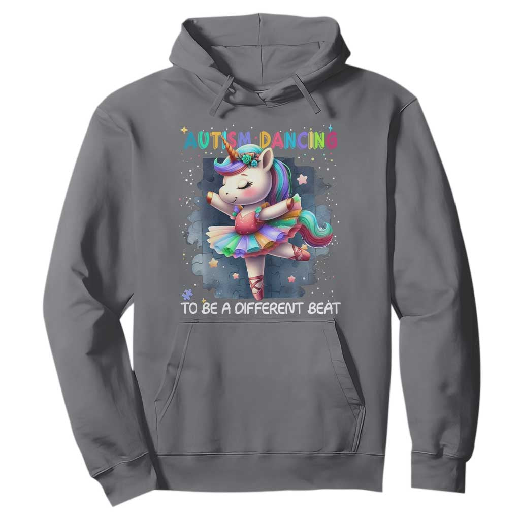 Autism Awareness Unicorn Hoodie Ballet Dancing To A Different Beat TS10 Charcoal Print Your Wear