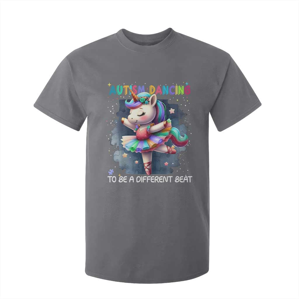 Autism Awareness Unicorn T Shirt For Kid Ballet Dancing To A Different Beat TS10 Charcoal Print Your Wear
