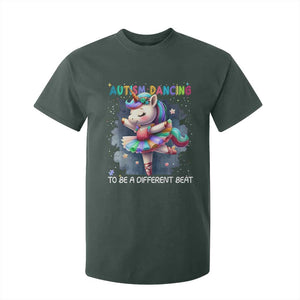 Autism Awareness Unicorn T Shirt For Kid Ballet Dancing To A Different Beat TS10 Dark Forest Green Print Your Wear